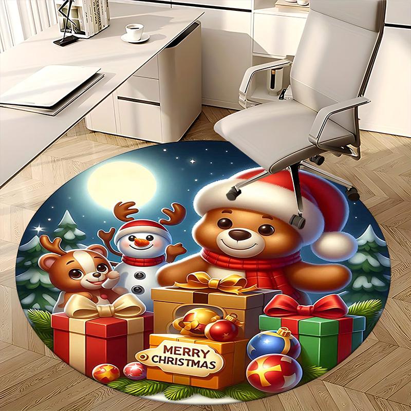 1pc Anime Cartoon Design Chair Mat - Festive Christmas Decor for Office, Home, Living Room, Bedroom, Game Room & Dormitory Carpet (Seasonal Gift).J015
