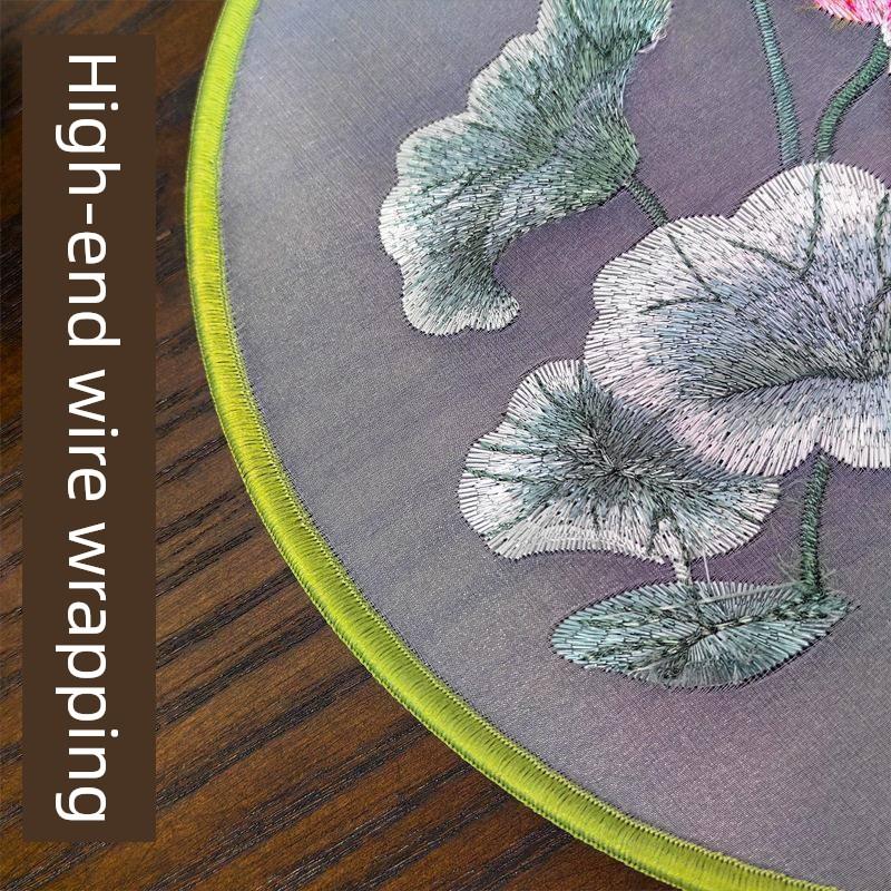 Ancient-Style Fan, Suzhou Double-Sided Embroidery Round Fan, Dance-Specific, Traditional Chinese Style, Hanfu, Qipao, Classical Round Fan, Summer Fan