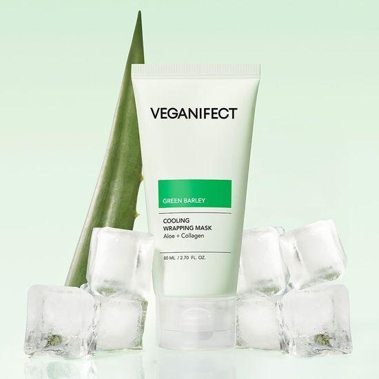 Veganifect Green Barley Aloe Wrapping Mask Pack 80ml (+Brush Free)