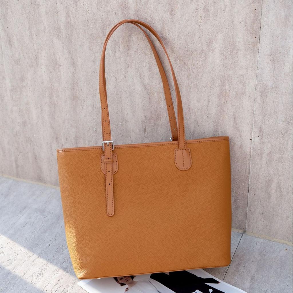 Damen Schultertasche aus Rindsleder, Messenger-Damen mit großem Fassungsvermögen, modische und schlichte vielseitige Einkaufstasche