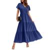 Women's Flowy Dresses Women's Summer Dresses Casual Short Sleeve Maxi Dresses Formal Maxi Dresses