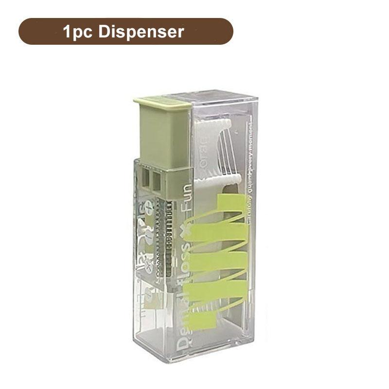 Portable Toothpick Box Automatic Dental Floss Storage Box Pop-Up Dental Floss Dispenser with Floss Dental Oral Hygiene Care 1pcs