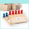 Wooden Montessori Math Board With Ten Grid Layout For Kids Learning And Early Education