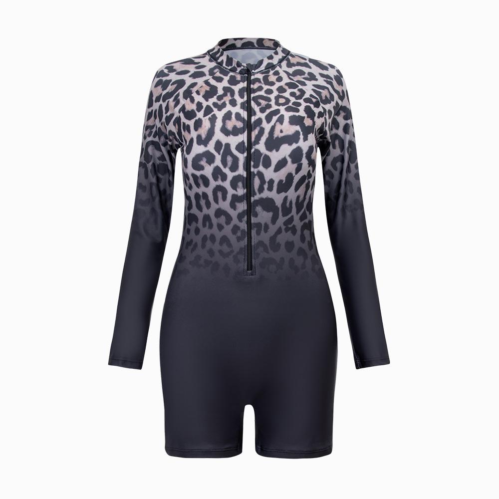 

Новый европейский и американский гидрокостюм с длинным рукавом на молнии Купальник Женский Новый Плоскоугольный Костюм для серфинга Купальник XS