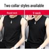 Men's Slim Korean Style V-Neck Sleeveless Vest - Casual Breathable Solid Color Youth Waistcoat