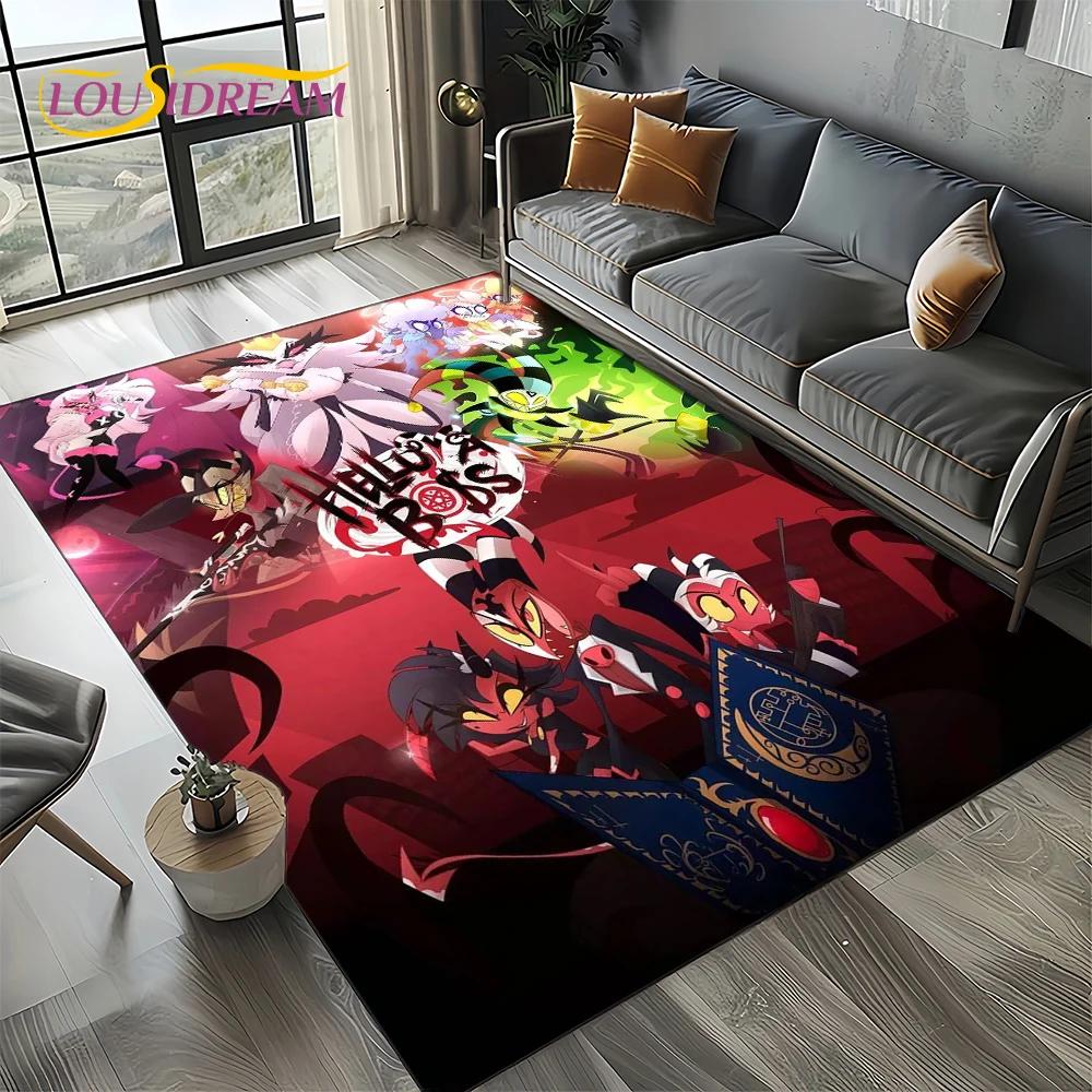 2025 H-Helluva Boss Blitzo Cartoon Carpet Rug for Bedroom Living Room Home Sofa Decoration,kids Game Play Decor Floor Mat Gift