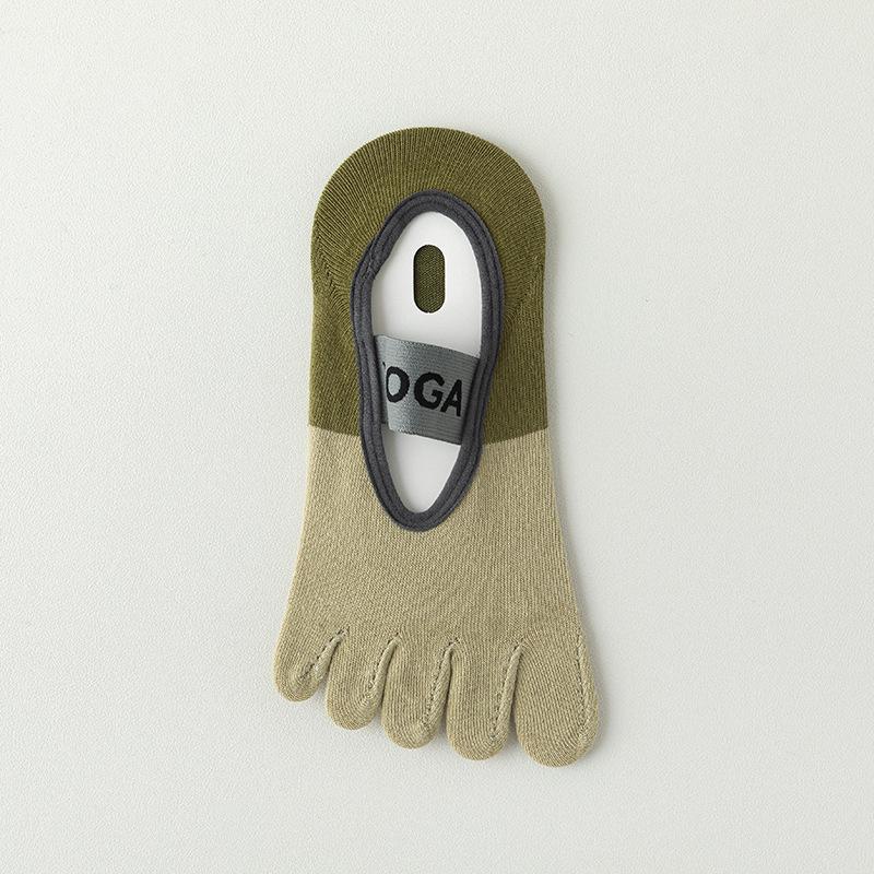 Yoga Socks, Women's Anti-slip Thin Five-finger Boat Socks, Pilates Indoor Sports Fitness Dance Floor Socks