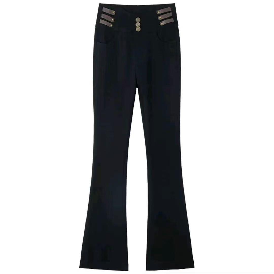 Women s High-Waisted Micro-Flare Bell-Bottom Pants - Winter Slimming Plus Size 2XL