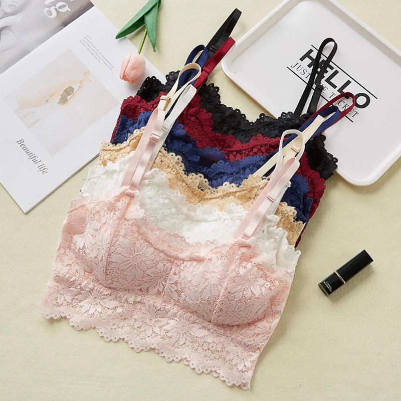 

Женский кружевной бюстгальтер без косточек, летний бесшовный мягкий легкий бюстгальтер с мягкой подкладкой, бюстгальтер с регулируемыми бретелями, маленькая грудь синий