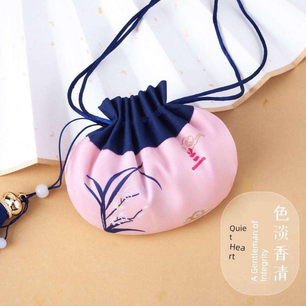Dragon Boat Festival Fragrance Sachet Empty Bag Handmade DIY Hanging Ornament Mosquito Repellent Bag Mugwort Vintage Style Embroidered Empty Pouch