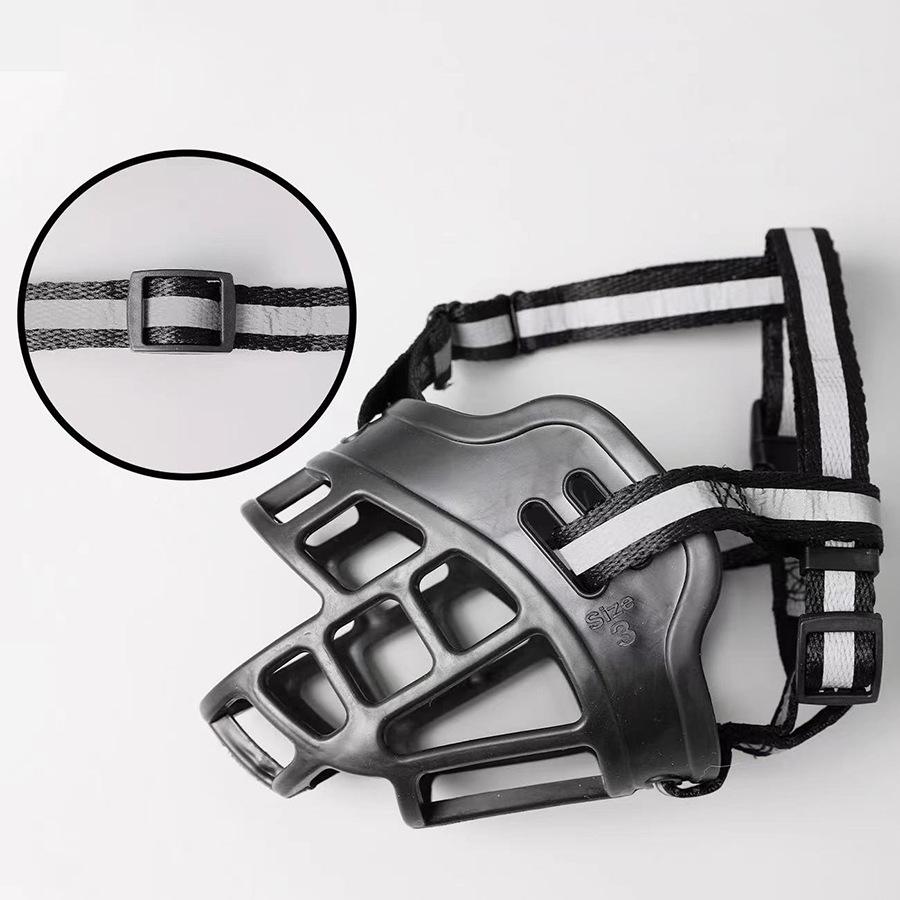 Reflective Dog Muzzle with Upgraded Thickened Soft TPE - Anti-Bite, Anti-Bark, Anti-Fall
