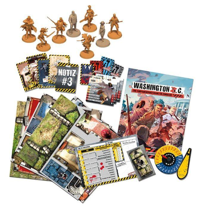 Jeu de société - cmon - zombicide 2 edition - extension washington zc - 6 survivants - 10 missions