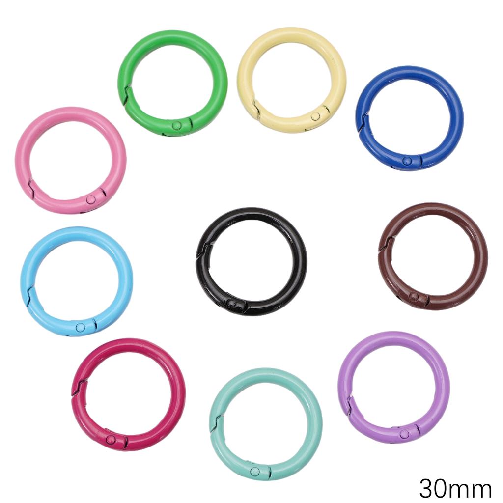 5-100pcs Alloy Spray Painted Keychain Key Chain Snap Hook Key Ring For DIY Jewelry Keys Wallets Decorations