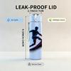 1PC Soccer Player Silhouette Print 750ml Color Plastic Sports Water Bottle Leakproof Flip Straw Lid Suitable for Sports Office Home Use