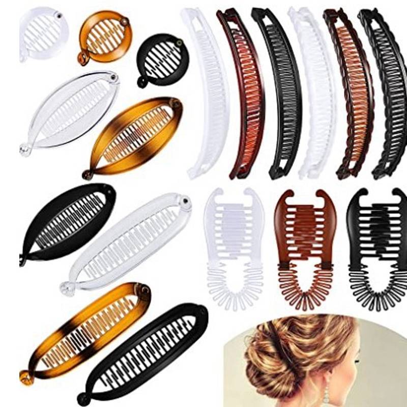 Hot Banana Clip Hair Comb Hair Band Fashion Set Fish Clip Hair Comb Lazy European and American Banana Hair Clip