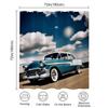 Cool Retro Car Shower Curtain Vintage Antique Car Sunset Cloudy Theme Fabric for Men Boys Bathroom Decor Sets with Hooks Waterproof Washable 72 x 72