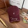 Retro Small C Old Ripped Cap Women's Spring and Autumn Versatile Personality Soft Top Broken Brim Washed Cowboy Baseball Hat