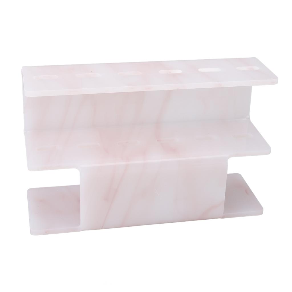 6 Holes Tweezers Organizer Rack Plastic Space Saving Tweezers Storage Stand for Beauty Salon