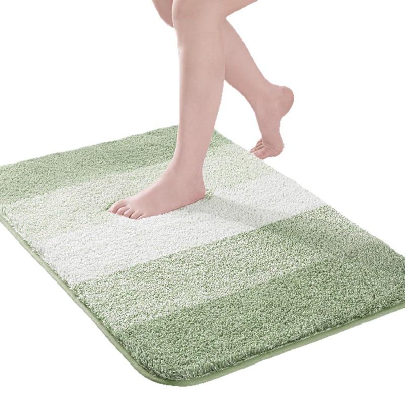 Thick Plush Bath Mat Bathroom Doorway Absorbent Non-Slip Washable Floor Rug In Modern Minimalist Style