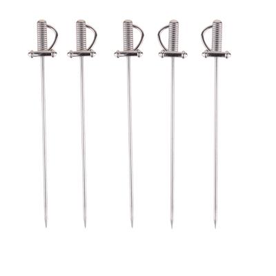 Stainless Steel Dessert Picks Fruit Forks Shape Party Salad Dessert Picks for Bar Fruit Picks Reusable Tools