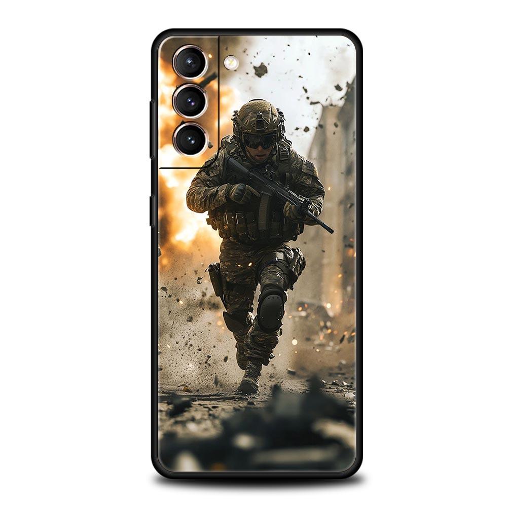 

Military Army Special Forces Phone Case For Samsung Galaxy S26 Ultra S25 Plus S24 FE S23 S22 5G S21 S20 Cover Black Soft Samsung S22 5G