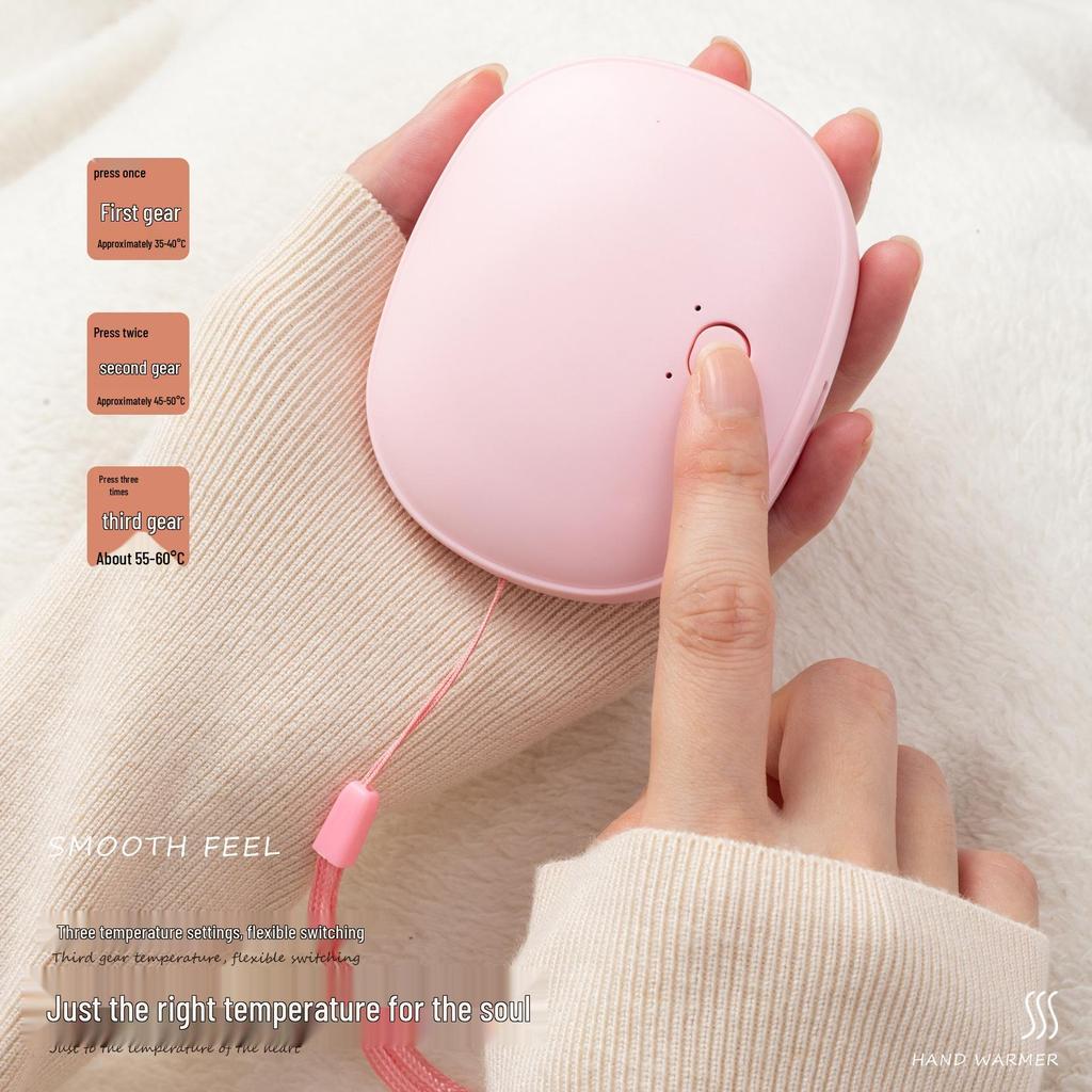 Pebble USB Hand Warmer with Adjustable Heating for Autumn & Winter