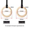 WEZHO Kids' Birch Wood Gymnastic Rings Pull-up Set