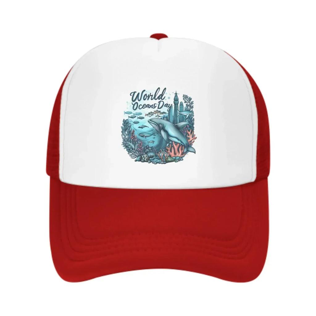 Ocean World Baseball Caps Fashion Trucker Hat Unisex Mesh Caps for Women Unisex Outdoor Leisure Travel Neutral Sunshade