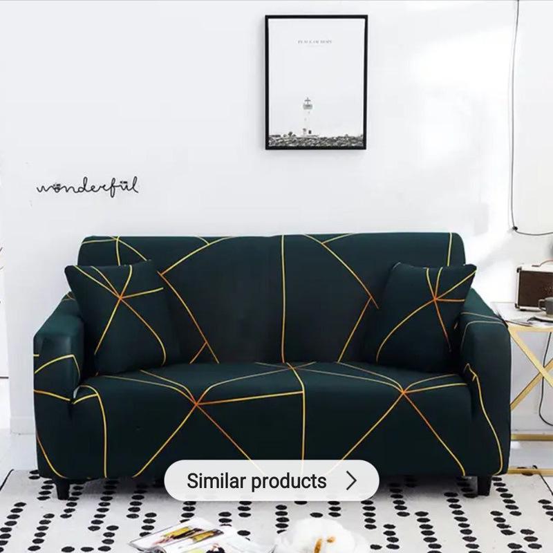 Four Seasons Milk Silk Elastic Sofa Cover - Single/Double Person, All-Inclusive Printed Design