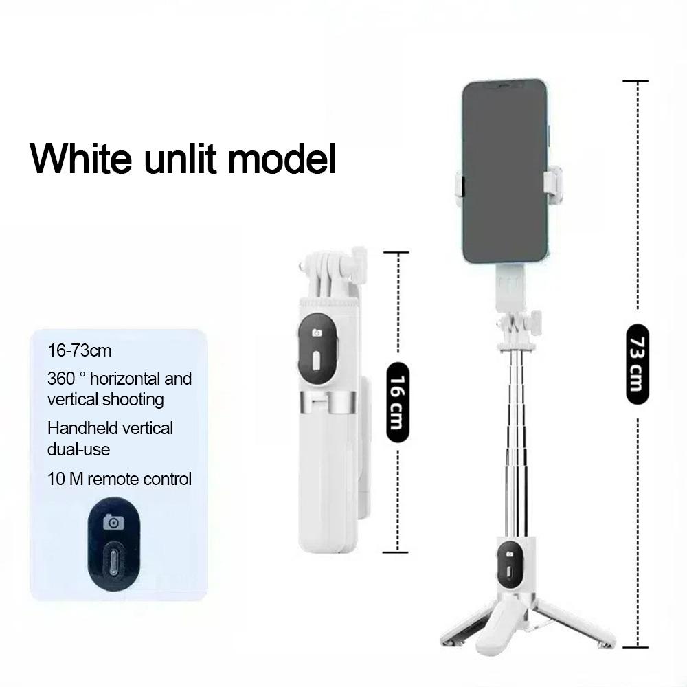 

Мини беспроводная Bluetooth-палка для селфи 3 в 1, съемный штатив для телефона, регулируемая высота, стабилизатор для защиты от сотрясений, для путешествий на открытом воздухе белый