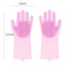 Pet Grooming Bathing Gloves Dog Cat Magic Massaging Shampoo Scrubber Silicone Hair Removal Cleaning Glove Dishwashing Tool