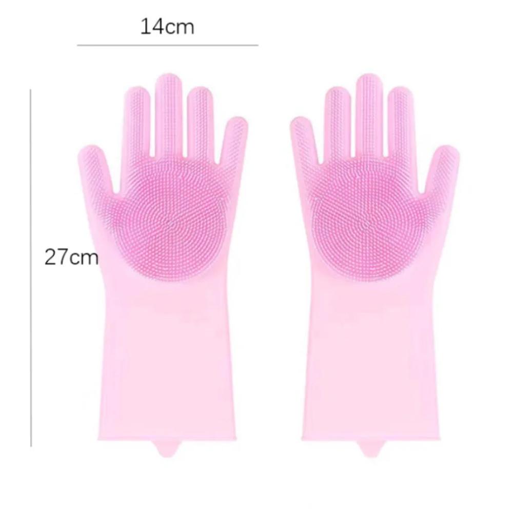 Pet Grooming Bathing Gloves Dog Cat Magic Massaging Shampoo Scrubber Silicone Hair Removal Cleaning Glove Dishwashing Tool