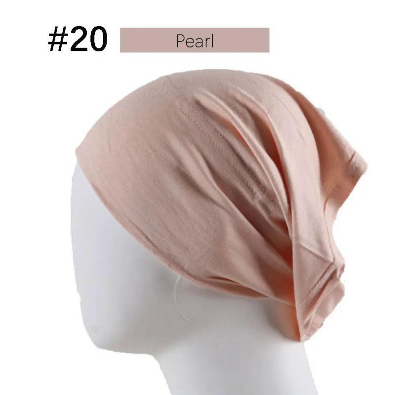 Modal Solid Color Women's High-Elasticity Mercerized Cotton Malaysian Tube Beanie Arabic Snood