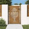 VidaXL Garden Gate, Patio Gate, Security Barrier, Outdoor Door Terrace, 105x130 Cm Corten Steel 153162