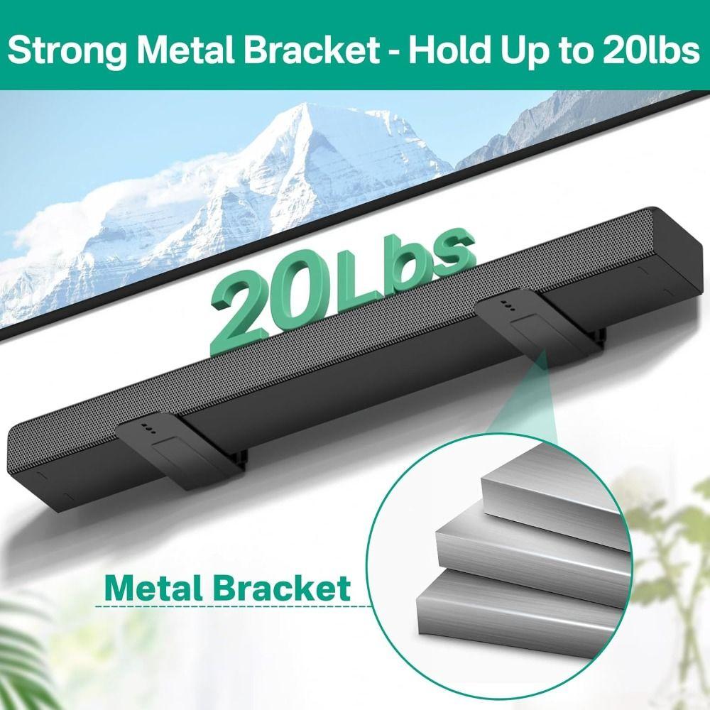 2 stk Metall Feste for Lydplanke Anti-Fall Lydplanke Hylle Høyttaler Veggfeste for Samsung/Sony/LG