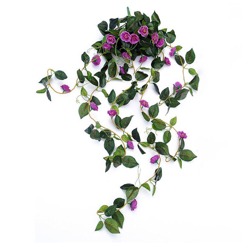 100cm Artificial Flowers Silk Rose Fake Garland Vine Ivy Plant Leaves For Elegant Home Decor