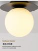 lndoor LED Ceiling Lamp for Modern  Glass Ball Black Gold LED Ceiling Lights Chandelier Lighting for Home Balcony Light Fixtures