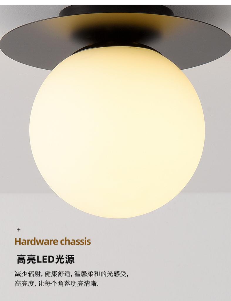 lndoor LED Ceiling Lamp for Modern  Glass Ball Black Gold LED Ceiling Lights Chandelier Lighting for Home Balcony Light Fixtures
