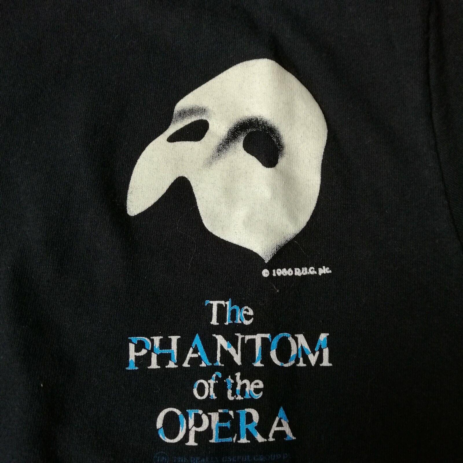 Vintage 1986 The Phantom Of The Opera Really Useful Group R.U.G. Shirt Small S