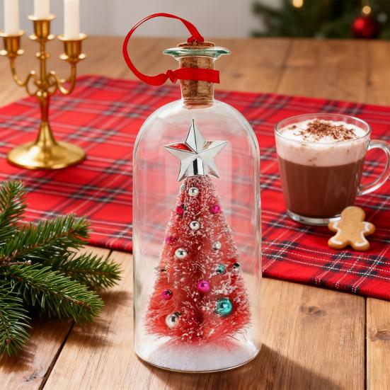 Christmas Tree Message in A Bottle Recordable Voice Christmas Tree Ornament