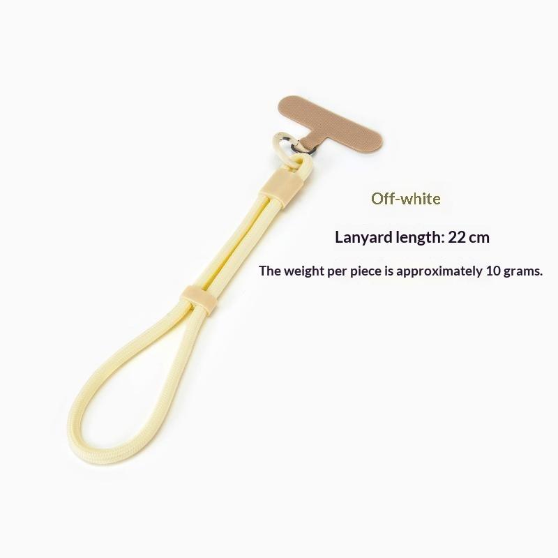 Short Polyester Phone Wrist Lanyards Scratch-Proof Multiple Candy Colors with Free Adhesive Pads for USB Drives Keys