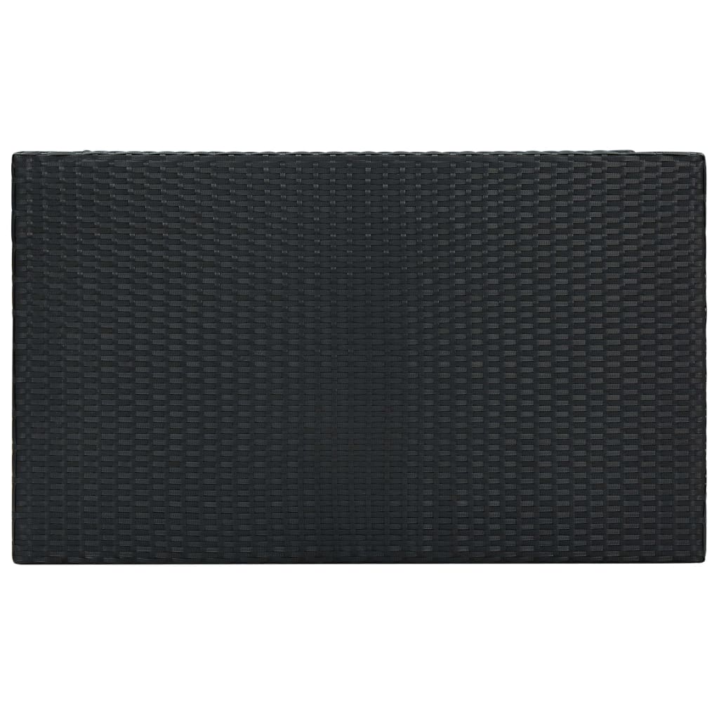 Garden Bar Table Black 100 x 60.5 x 110.5 cm Poly Rattan