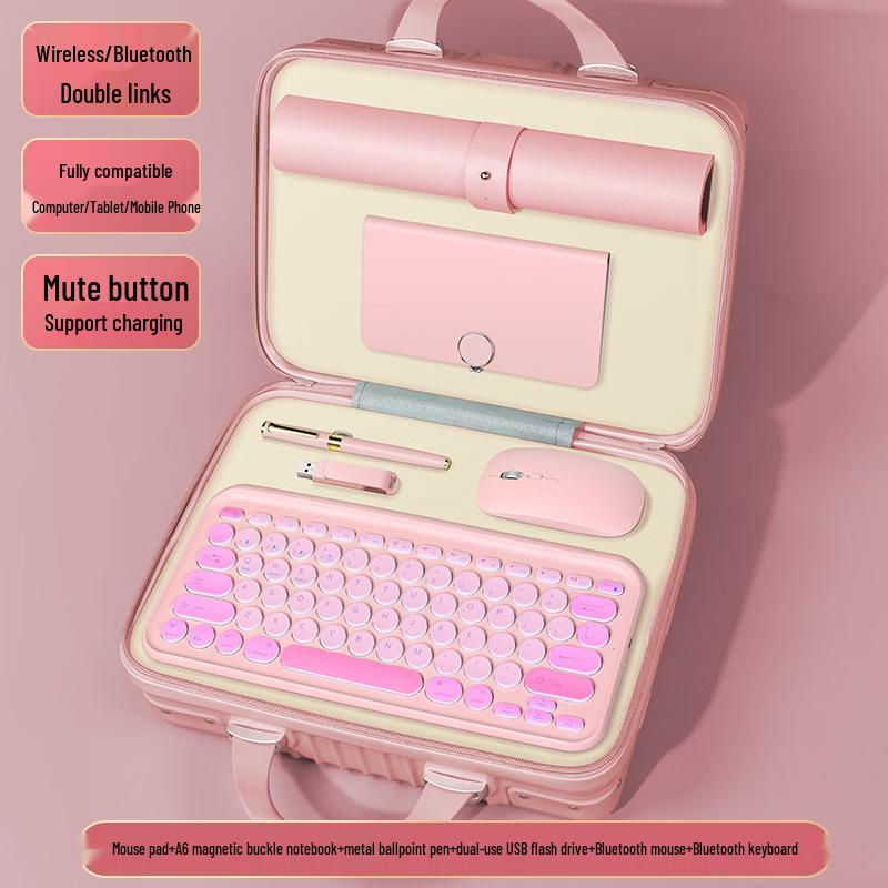 Ming Zhan Xuan Pink Stainless Steel Tea Set Gift