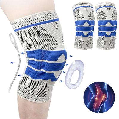 Knieorthesen Knieschmerzen mit Patella-Gelpolster und Seitenstabilisatoren für Männer und Frauen Kniekompressionsmanschette für jede Sportart Schmerzlinderung