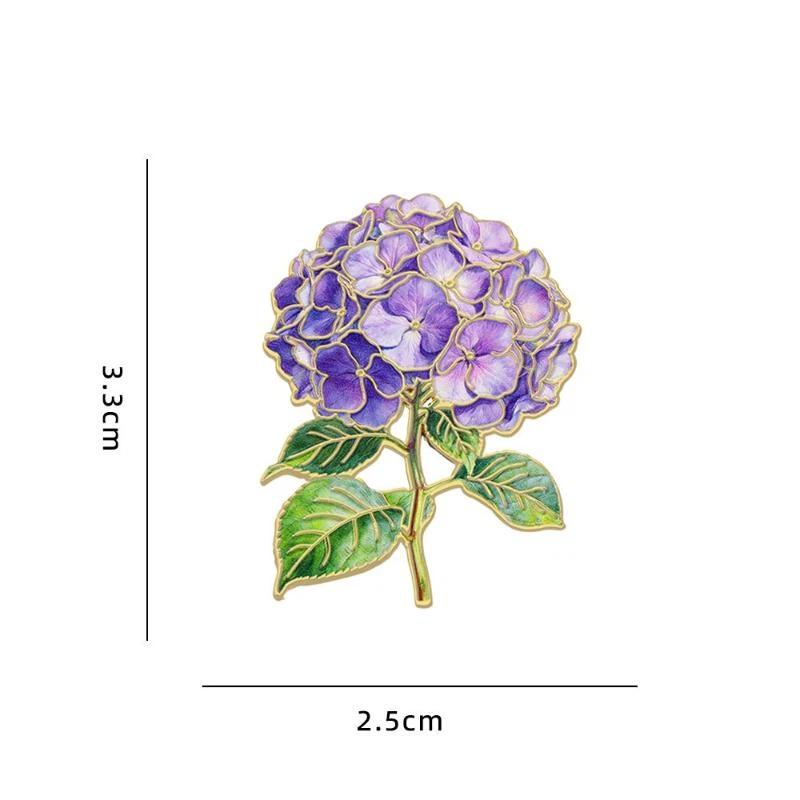 1/4Pcs Elegant Botanical Enamel Flower Pins Assorted Plant Lapel Brooches For Women Clothing Accessories
