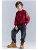 Children's Zodiac Horse Red Fleece Hoodie - Versatile Pullover for Older Kids