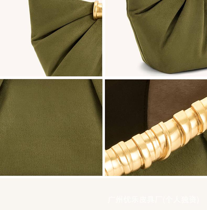Bolso de mano plisado metálico JW PEI Leia - Bolso cruzado de noche a la moda
