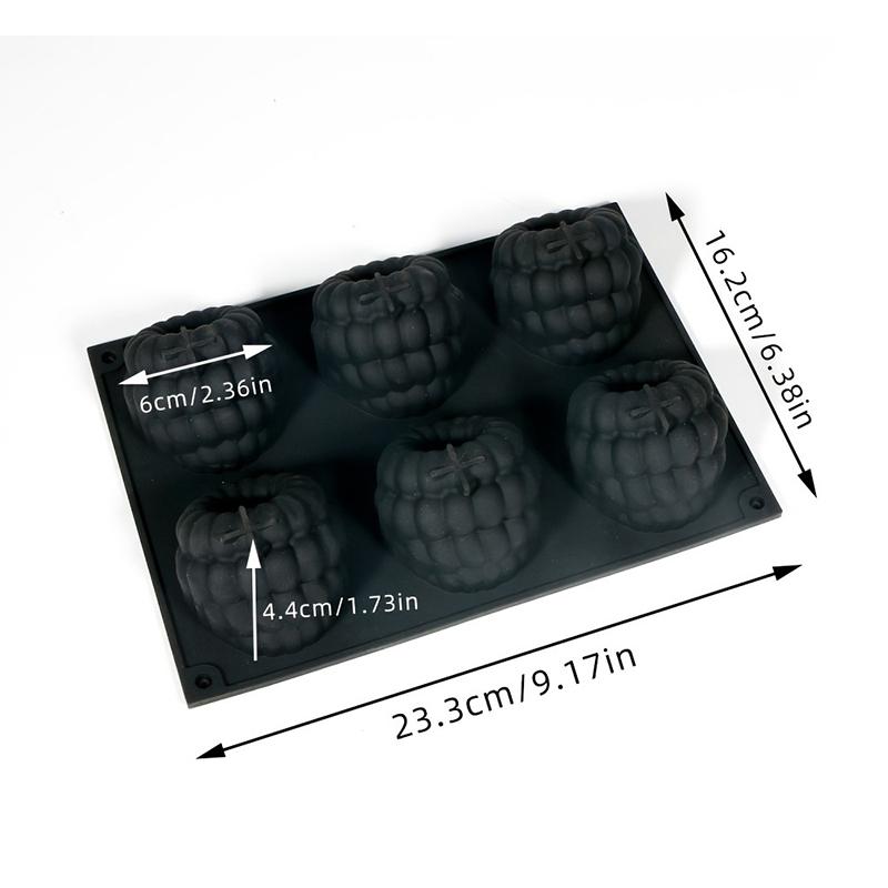 

6 Cavity Raspberry Mousse Cake Baking Mold Fruit Shaped Dessert Silicone Mold For Chocolate Pudding Decorating Tools 1Pc чёрный