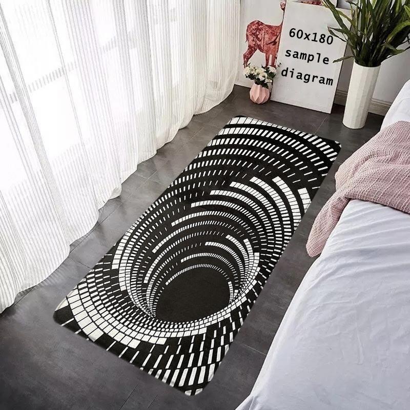 House Entrance Doormat 3D Vortex Geometric Optical Illusion Rug Hallway Carpet Foot Carpets Rugs Floor Mats Non-slip Home Decor