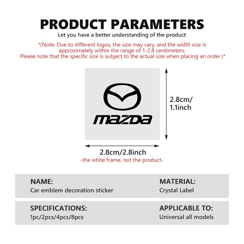 Badge Interno Auto Decorazione Esterna Adesivo Decalcomania Per Mazda 2 3 5 6 Axela Atenza Speed 6 CX3 CX4 CX5 CX7 CX8 CX9 MS